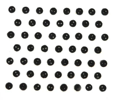 Dekoknopf Micro Mini Round Black Dress It Up