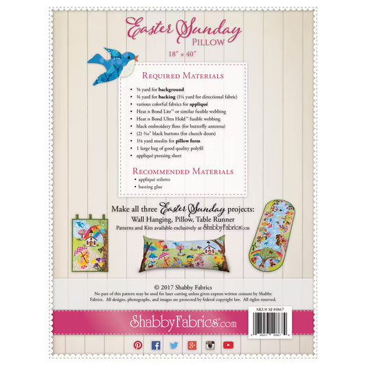 Nähanleitung Easter Sunday Pillow Shabby Fabrics