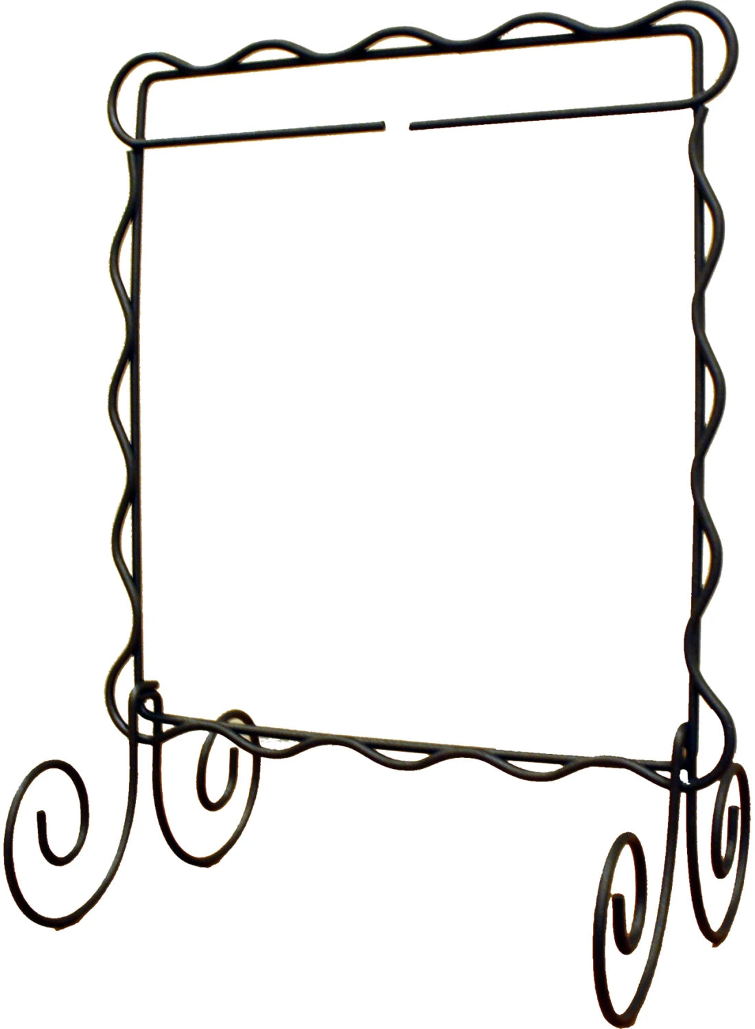 Scalloped Single Stand Charcoal 6 Inch x 6 Inch