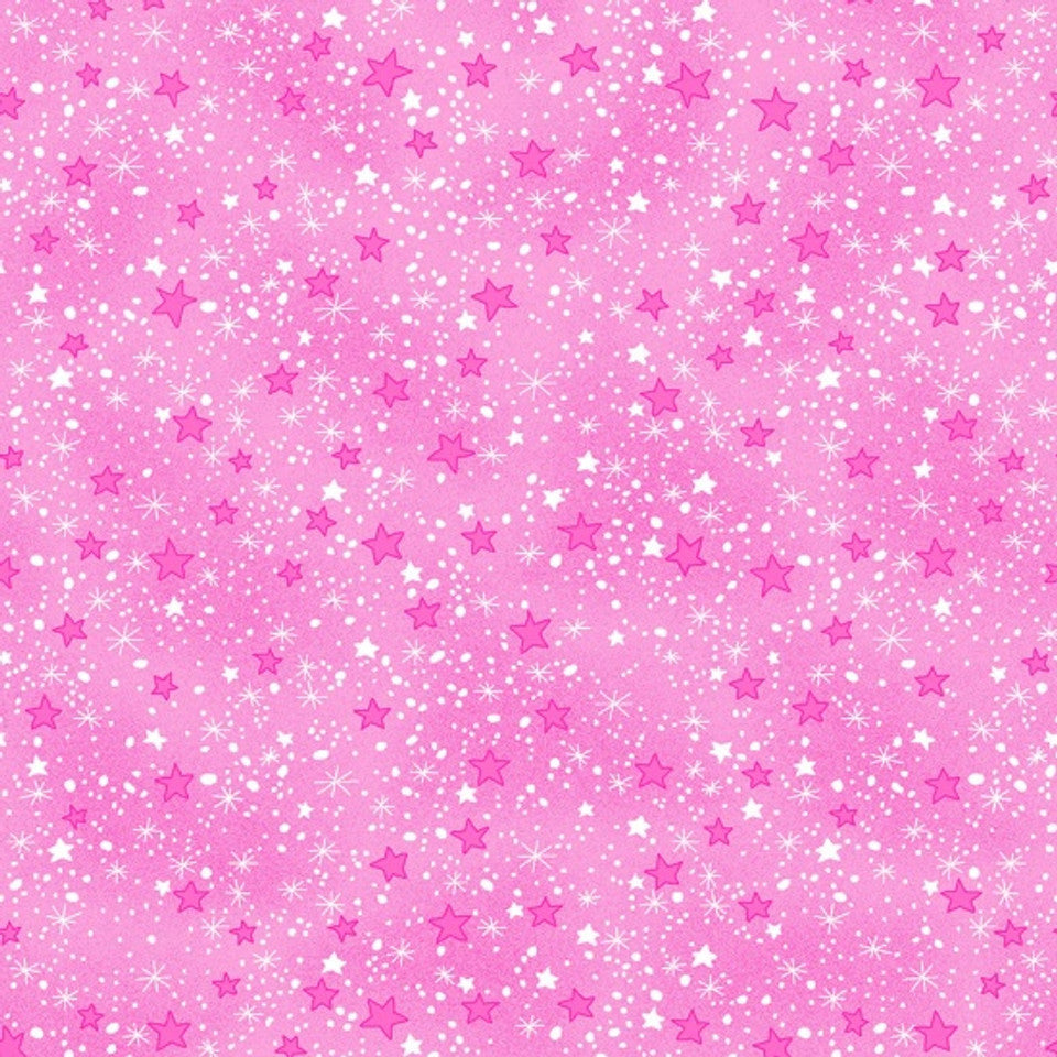 Pink mit Sternen Flanell
