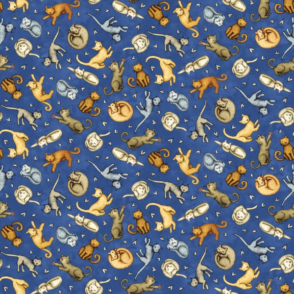 Royal Blue Tossed Cats