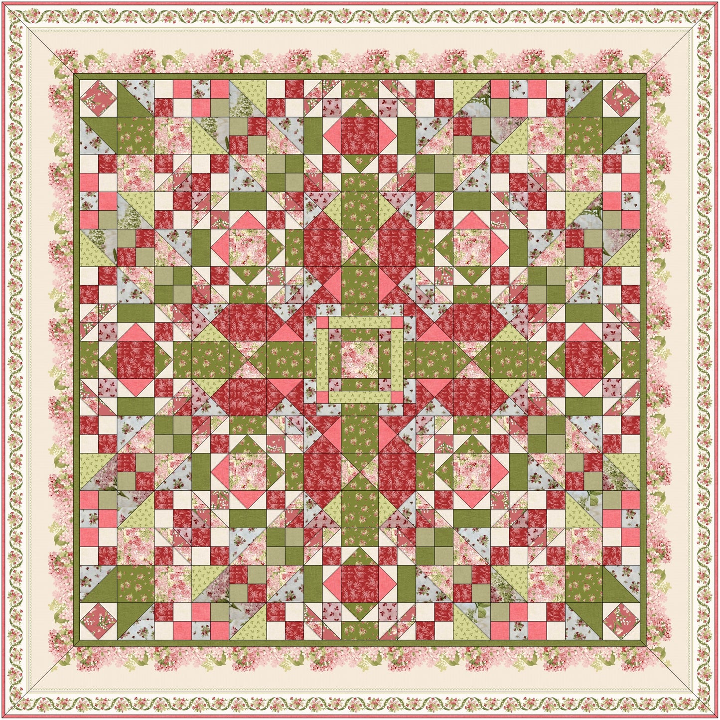 Mystery Quilt 2026 - Nähanleitung Variante A - 150 cm x 150 cm