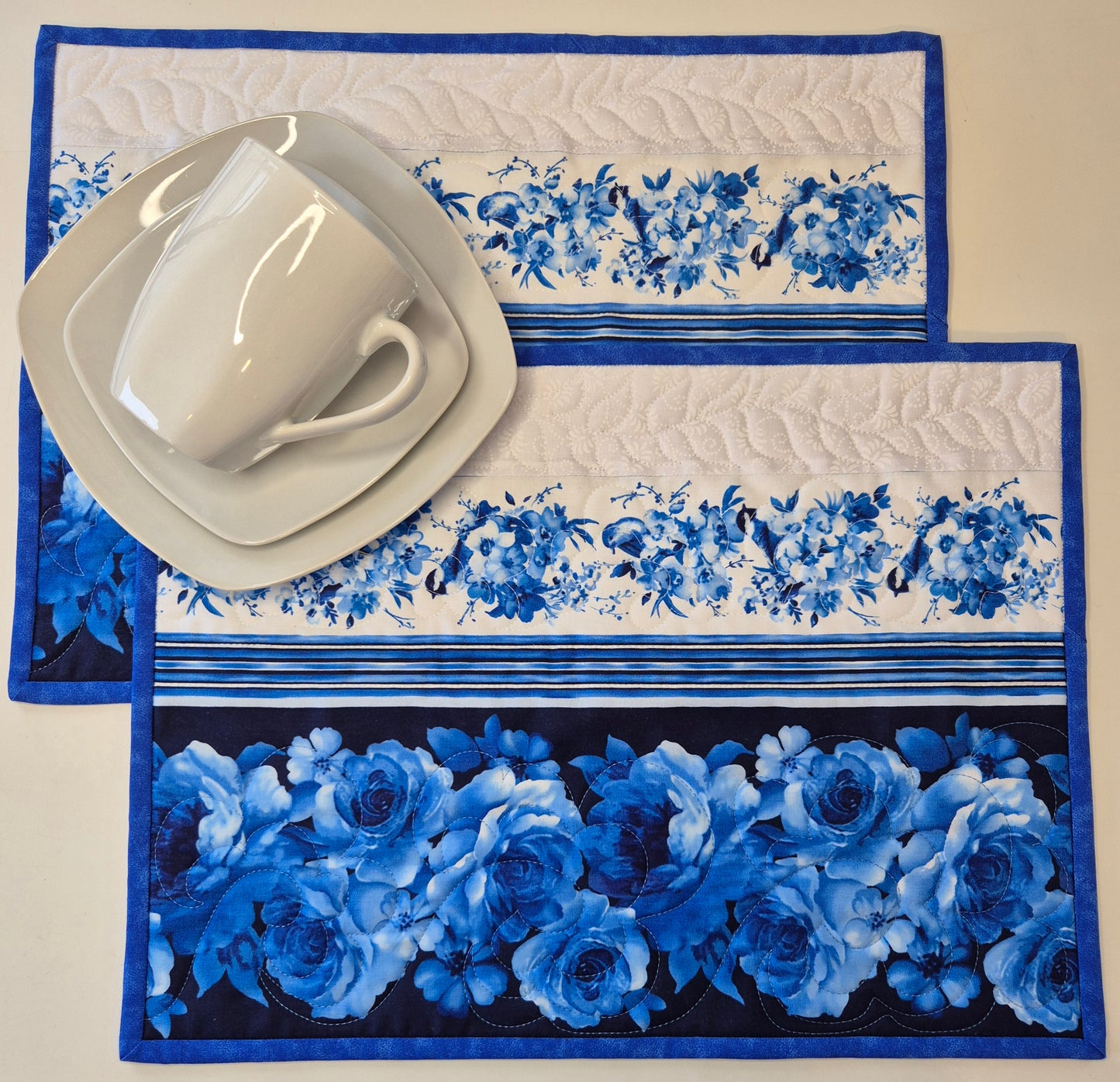 Materialpackung Blue Roses Gundi's Quilt Heaven