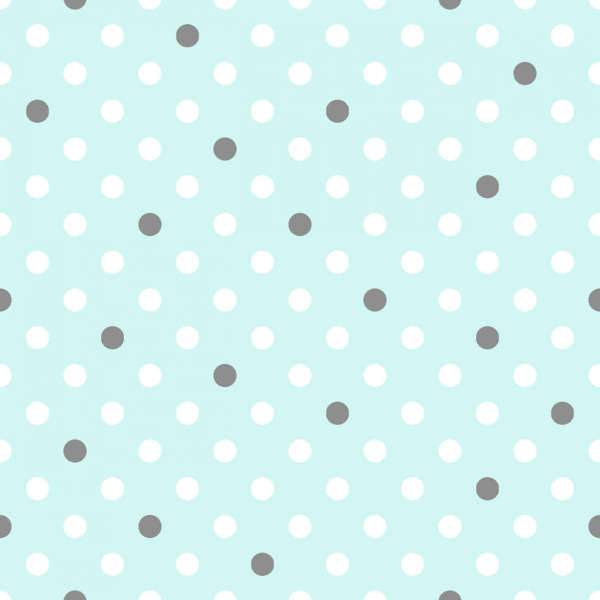 Light Turquoise Polka Dots Flanell