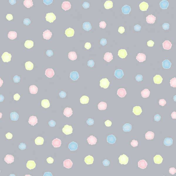 Light Grey Polka Dots Flanell