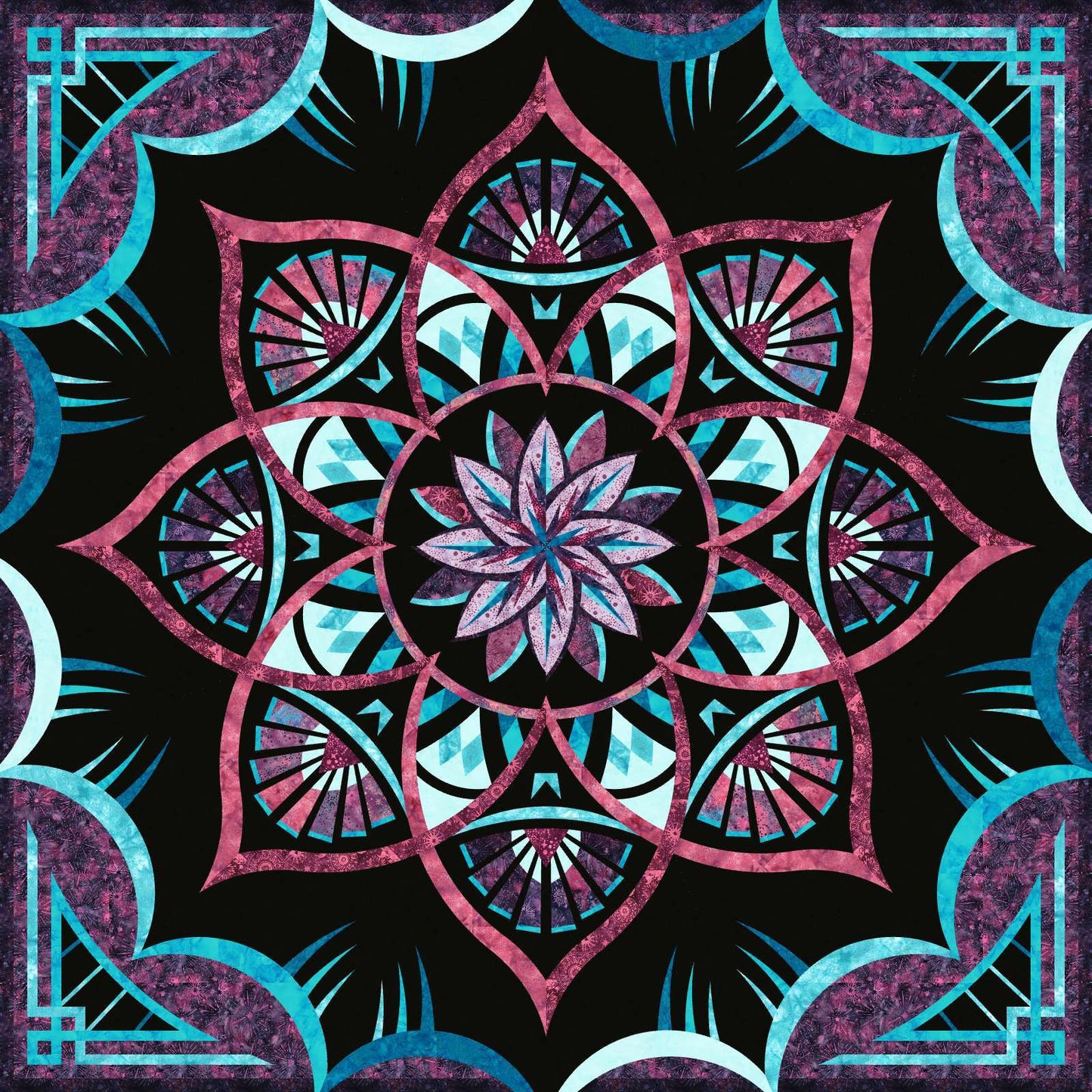 Stoffpaket Wall - Island Batik Lumin out of Starlit - TOTM *Arcadia* 2027 quiltworx