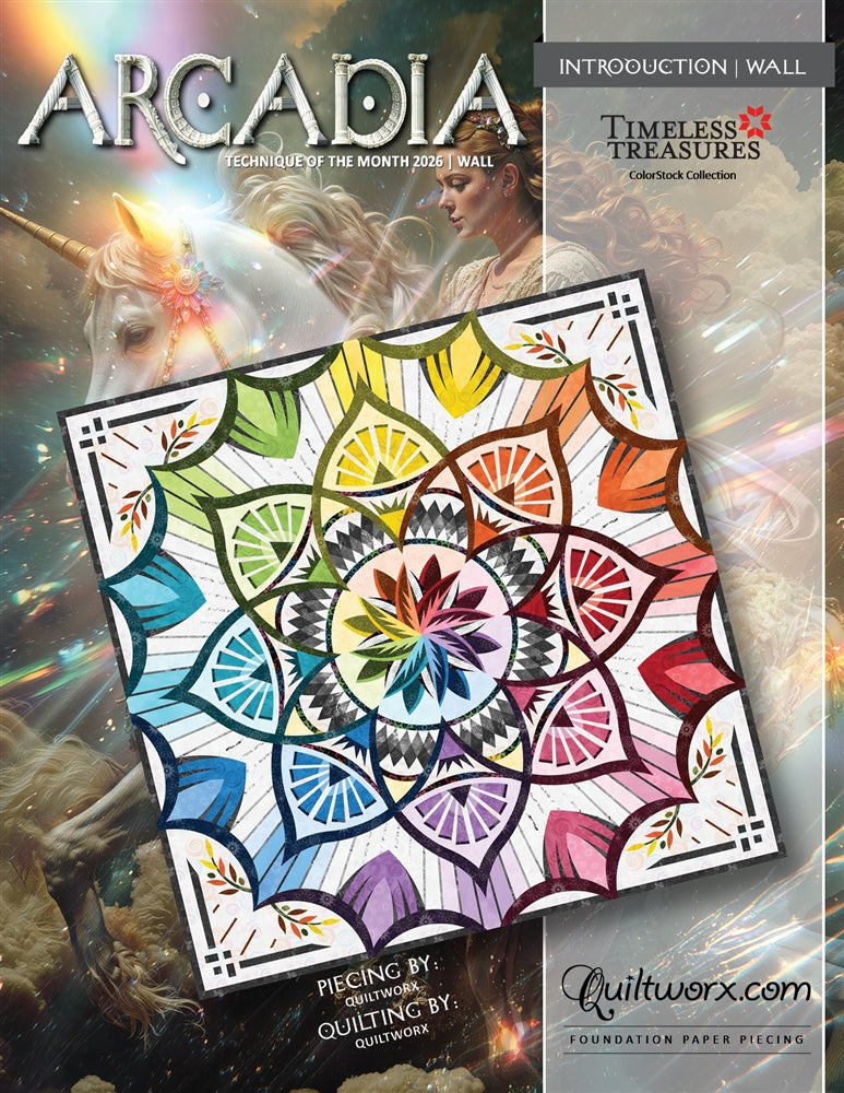 Nähanleitung Wall *Arcadia* 2027 - Quiltworx's neueste Technik des Monats