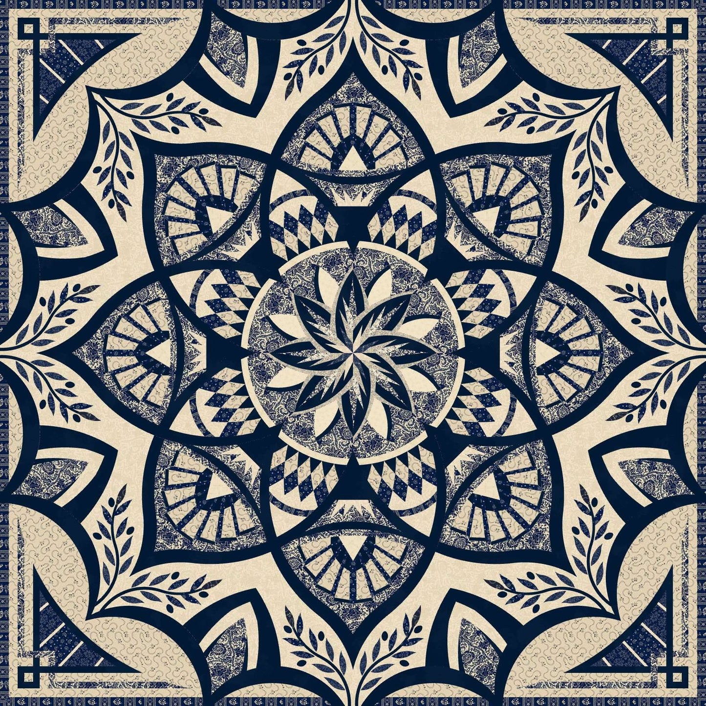 Stoffpaket Wall - Marcus Fabrics Anna B's Indigos - TOTM *Arcadia* 2027 quiltworx
