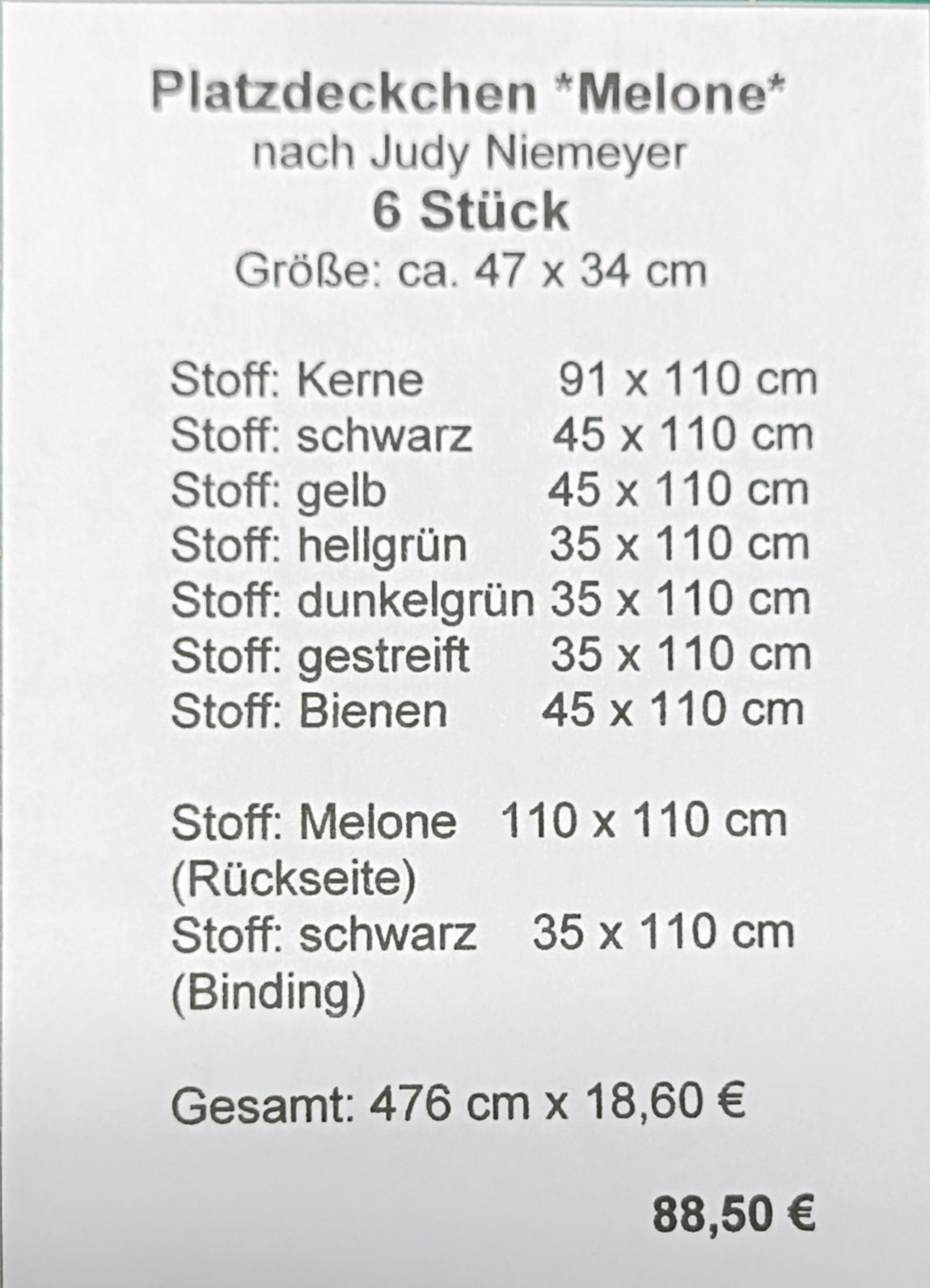 Stoffpaket Wassermelone