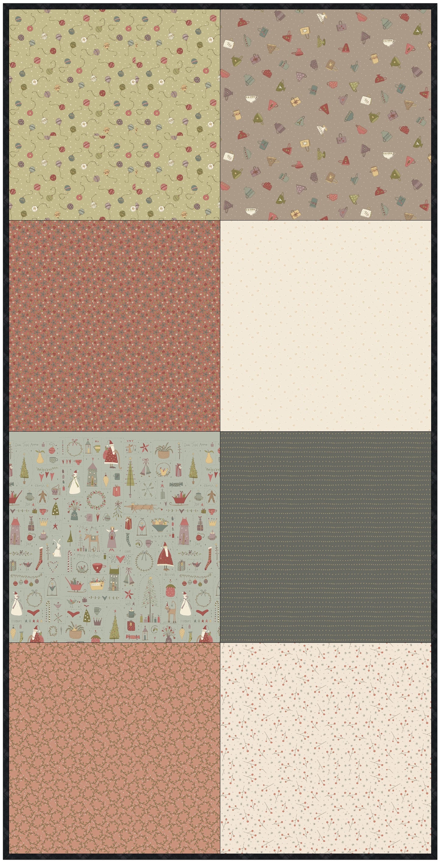 Stoffpaket Stoffpaket - Down Tinsel Lane - Anni Downs Henry Glass & Co.