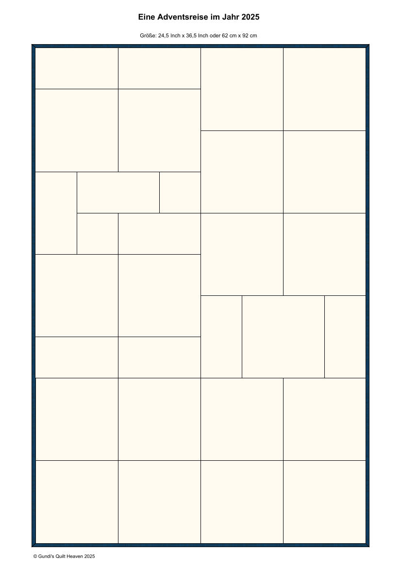 Stoffpaket Mystery Adventskalender 25 Gundi's Quilt Heaven