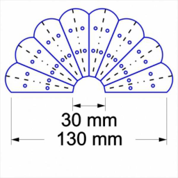 Dresden plate with arc