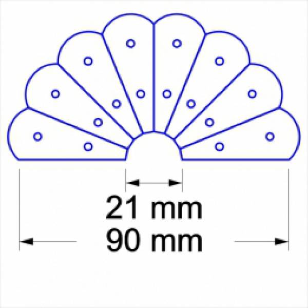 Dresden plate with arc 16+1 pcs