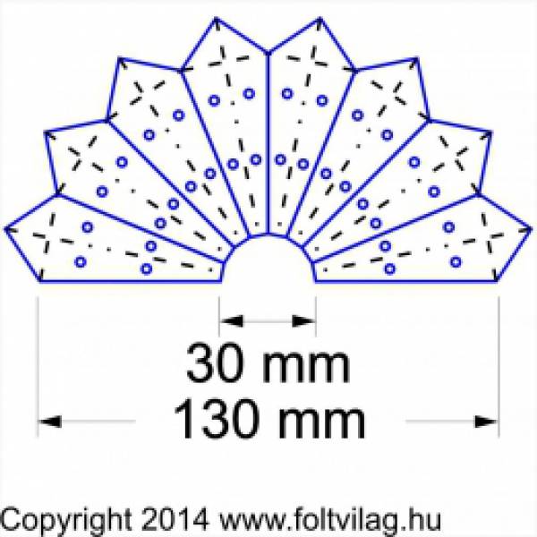 Dresden Plate with tip 16+1 pcs