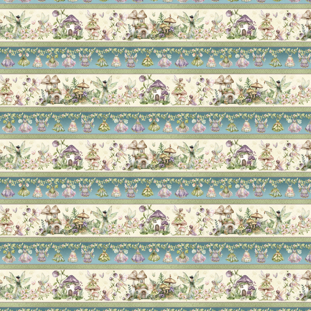 Baumwollstoff Repeating Stripe-Multi