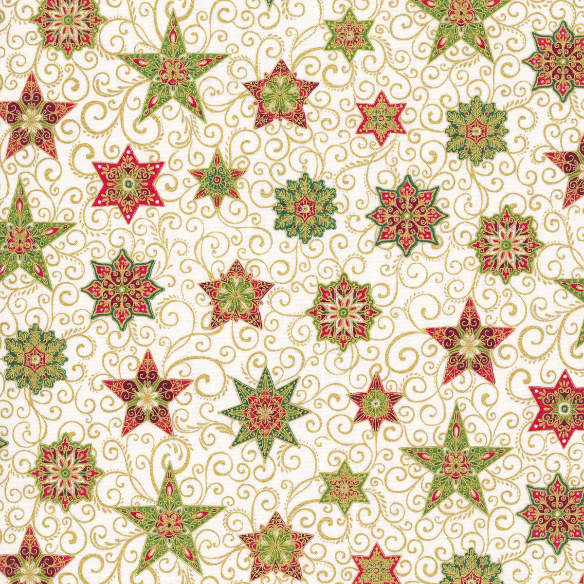 Baumwollstoff Adorn Star Creme
