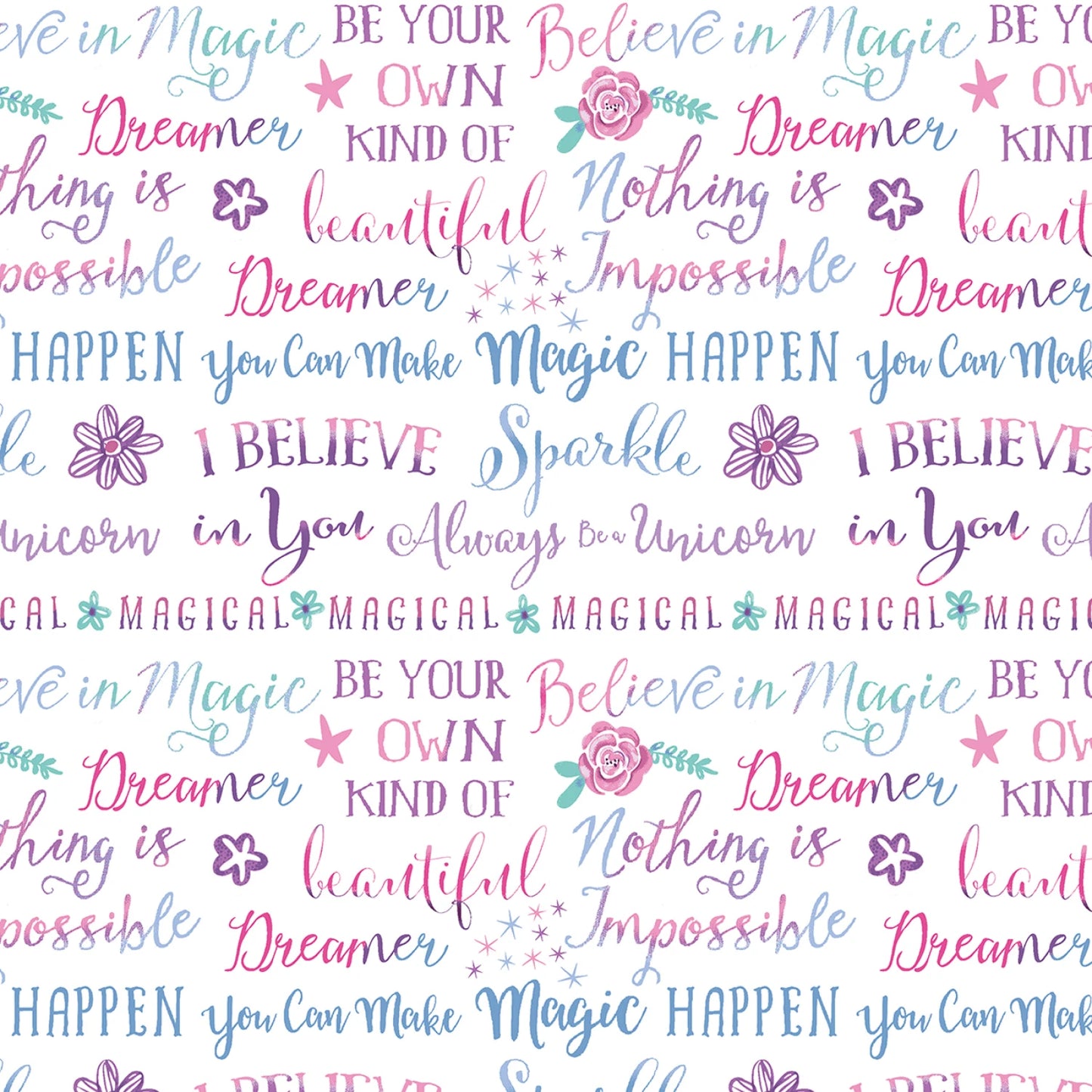 Dreamers Words Multi/White