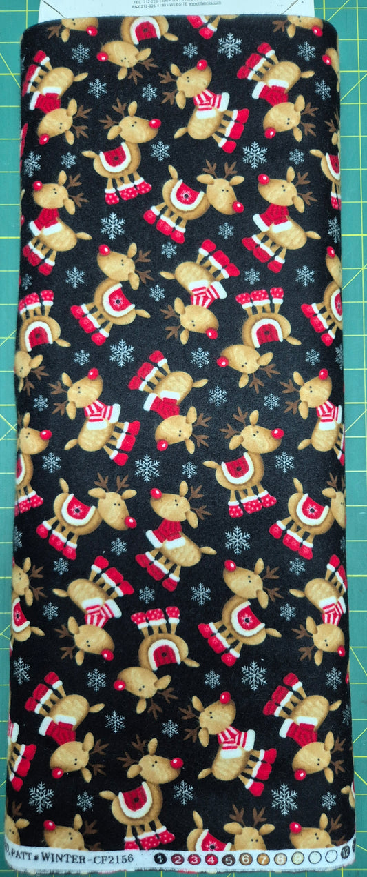 Baumwollstoff Rudolph Winter Flanell Timeless Treasures Fabrics