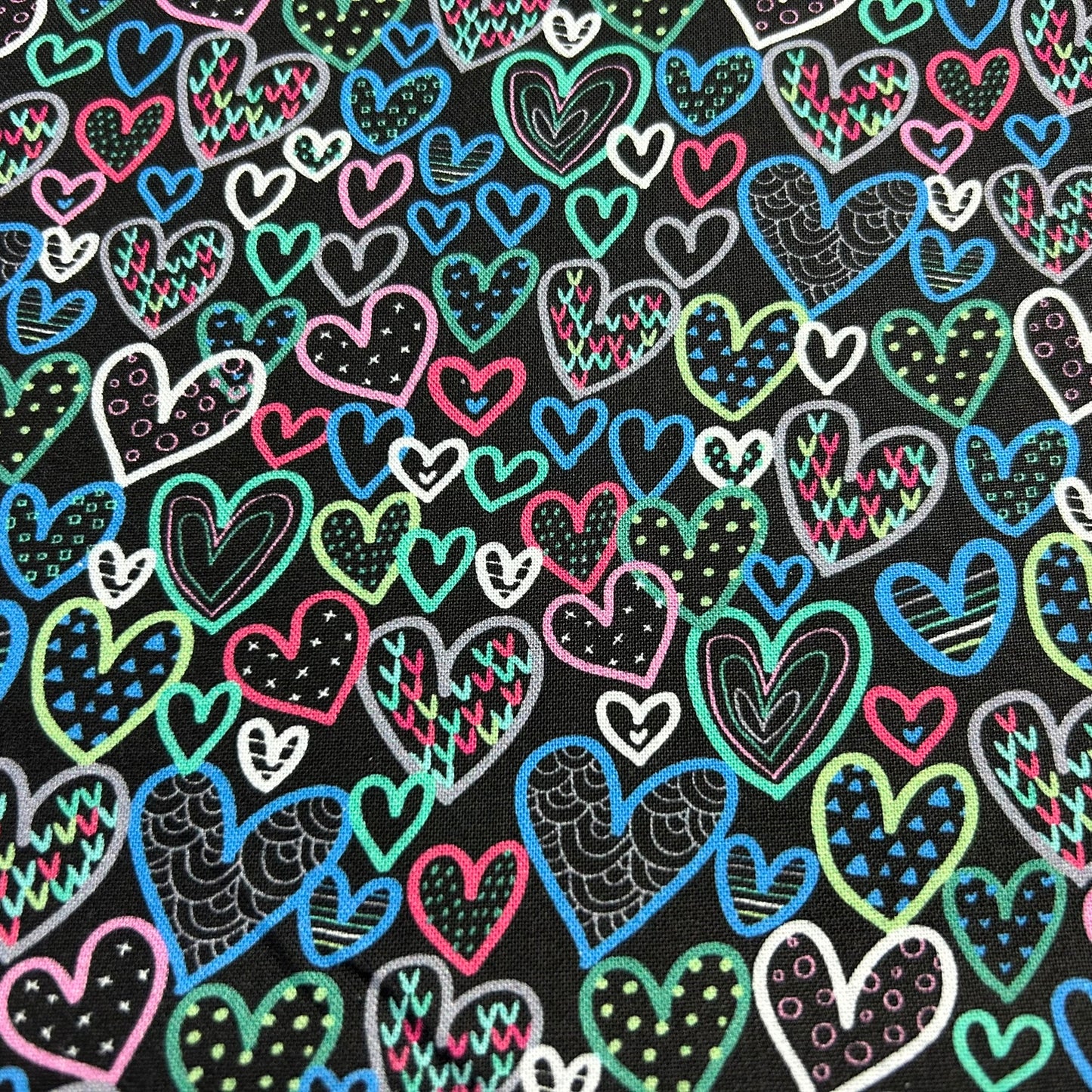 Baumwollstoff Luv Ya Black Kanvas Studio