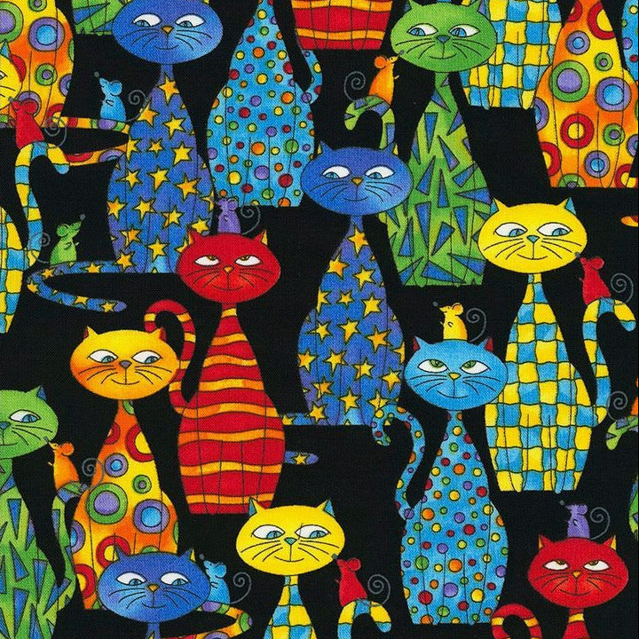 Baumwollstoff Packet Cats