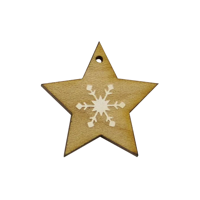 Stern mit Schneeflocke