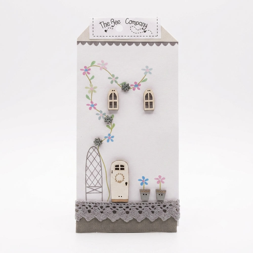 Holzknopf Flower Home
