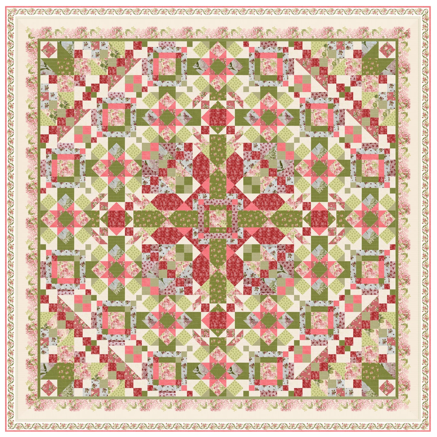 Mystery Quilt 2026 - Nähanleitung Variante B - 200 cm x 200 cm