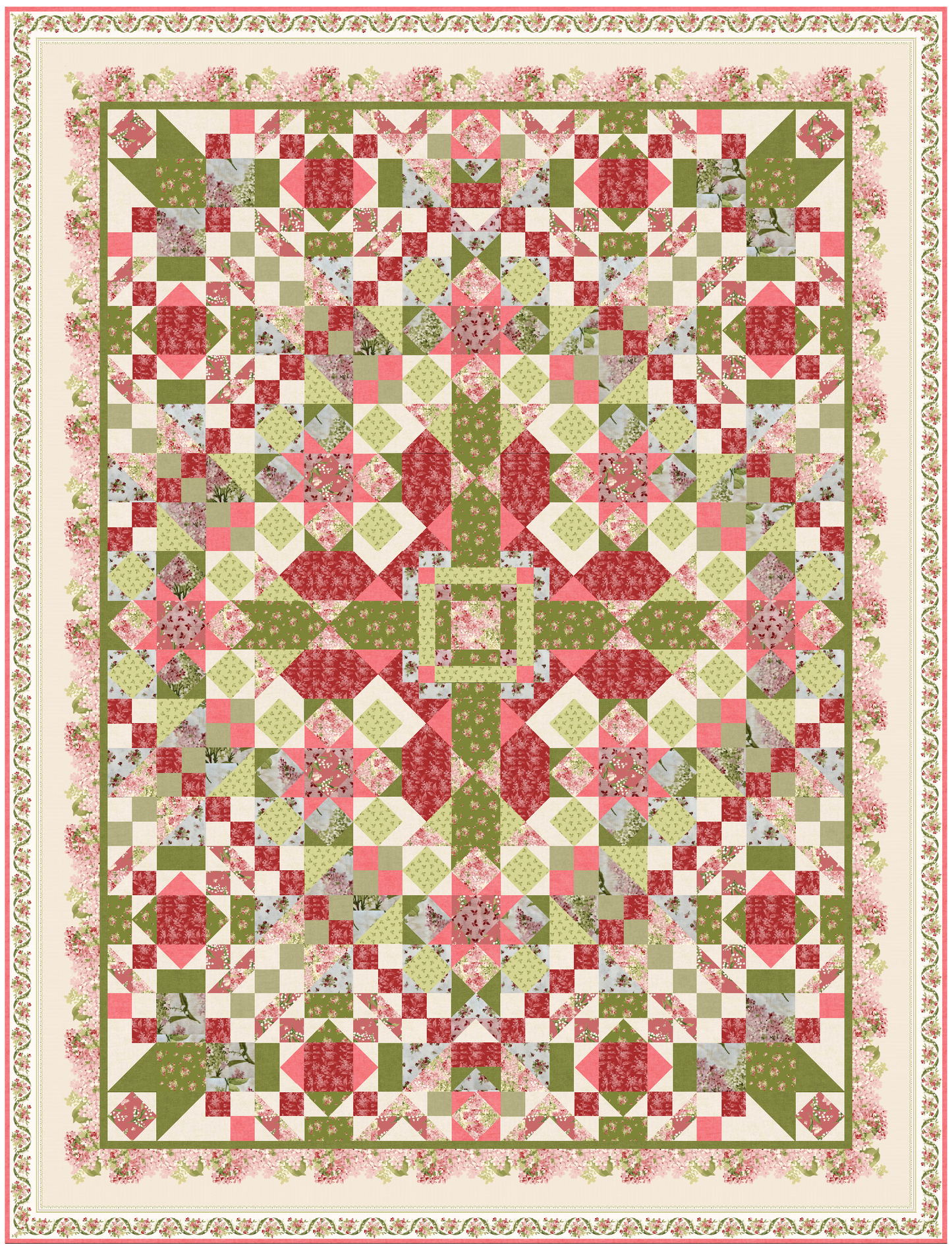 Mystery Quilt 2026 - Nähanleitung Variante C - 150 cm x 200 cm