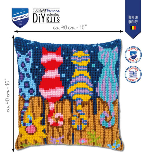 Stickpackung Cats on Fence Vervaco