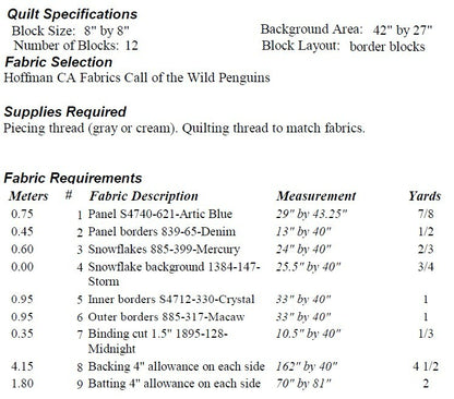 Nähanleitung Penguin Family Patch Abilities Inc.