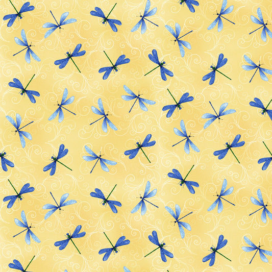 Yellow Dragonfly & Swirl Toss