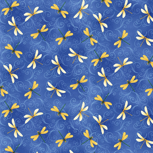 Indigo Dragonfly & Swirl Toss
