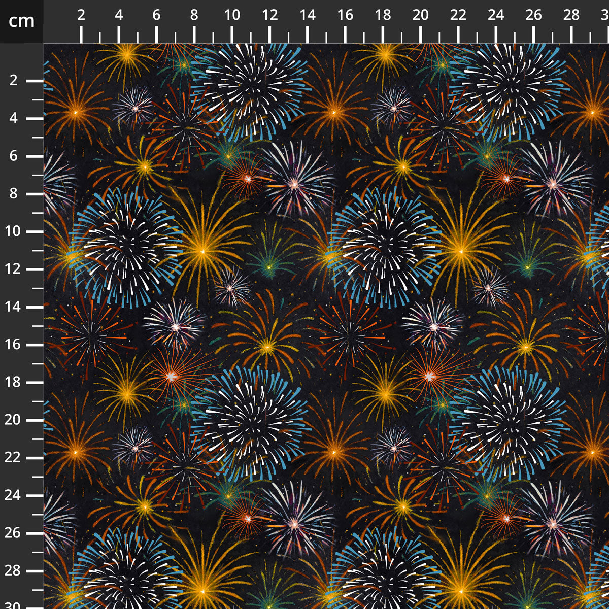 Baumwollstoff Fireworks