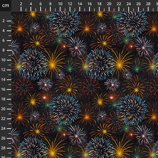 Baumwollstoff Fireworks