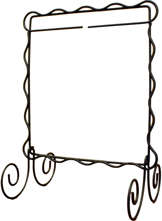 Scalloped Single Stand Charcoal 6 Inch x 6 Inch