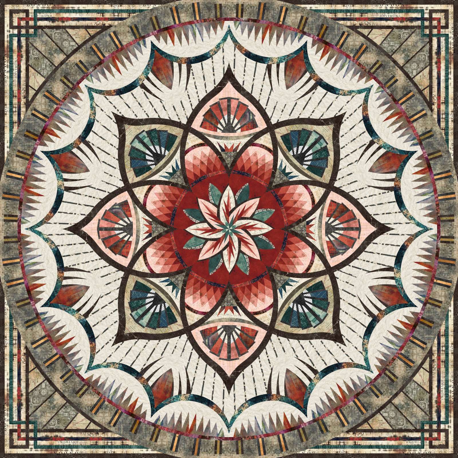 Stoffpaket Queen - Abandoned and Palette - TOTM *Arcadia* 2027 quiltworx