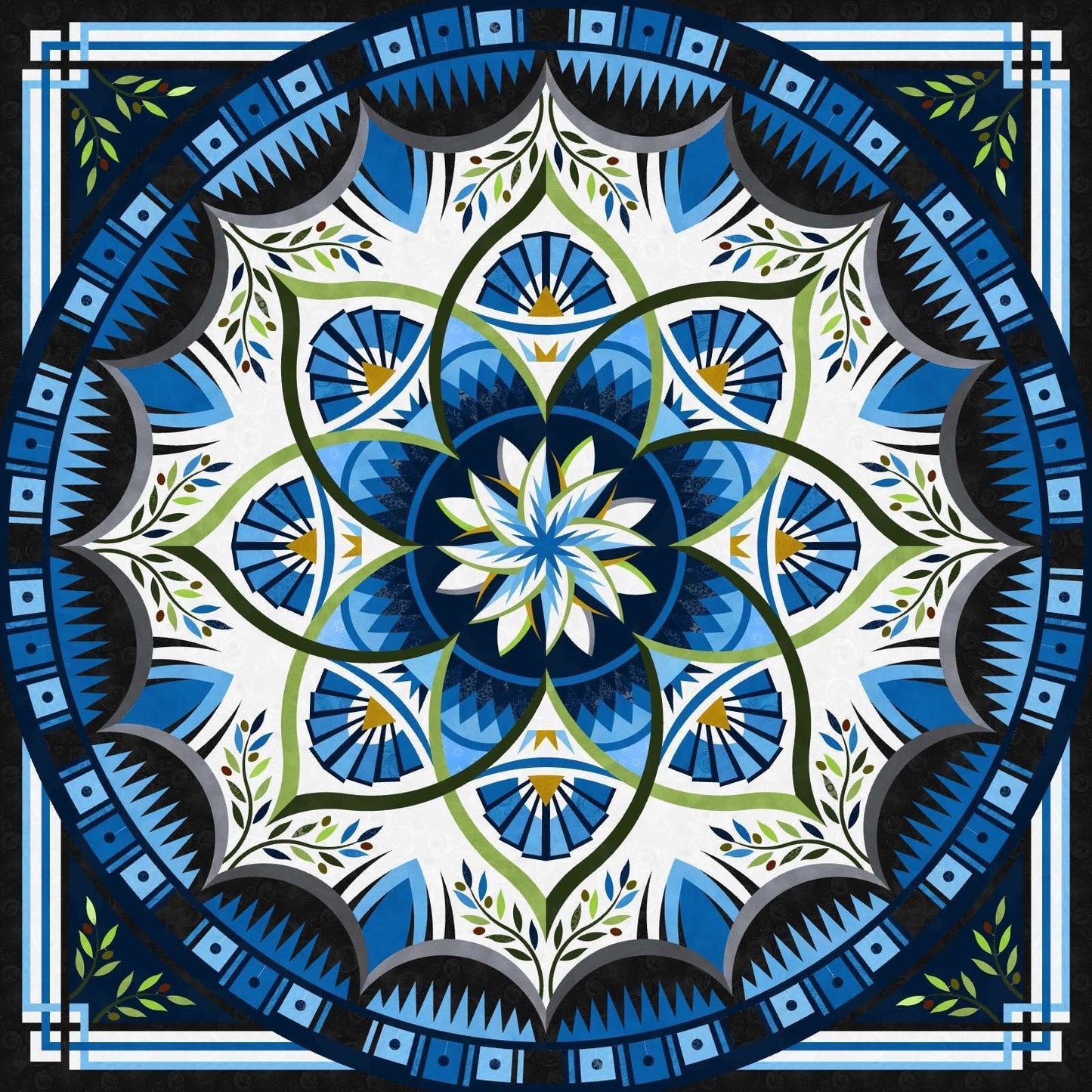 Stoffpaket Queen - ColorStock Cotton's Blue Queen - TOTM *Arcadia* 2027 quiltworx