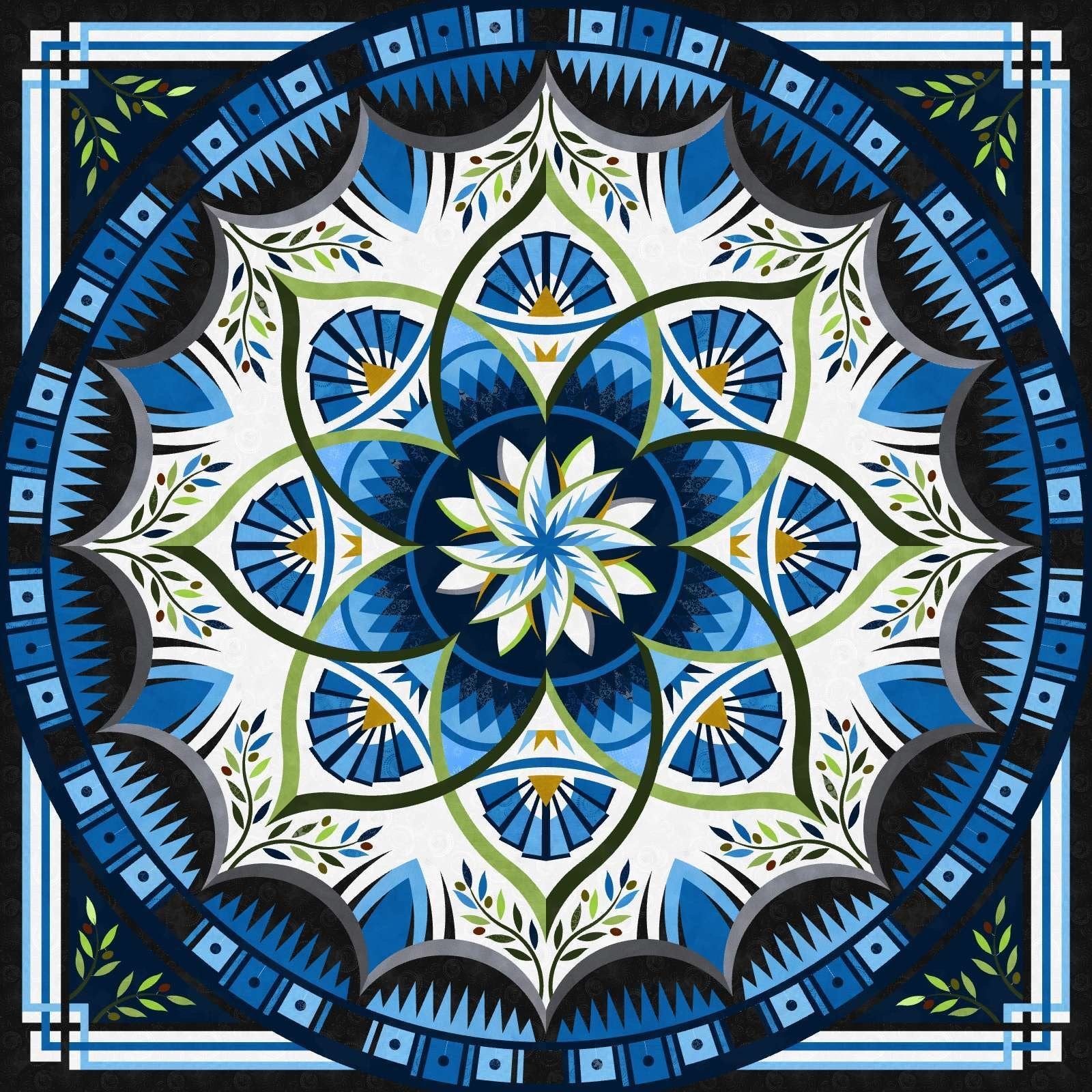 Stoffpaket Queen - ColorStock Cotton's Blue Queen - TOTM *Arcadia* 2027 quiltworx