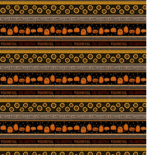 Welcome Fall Stripe Espreso Mult