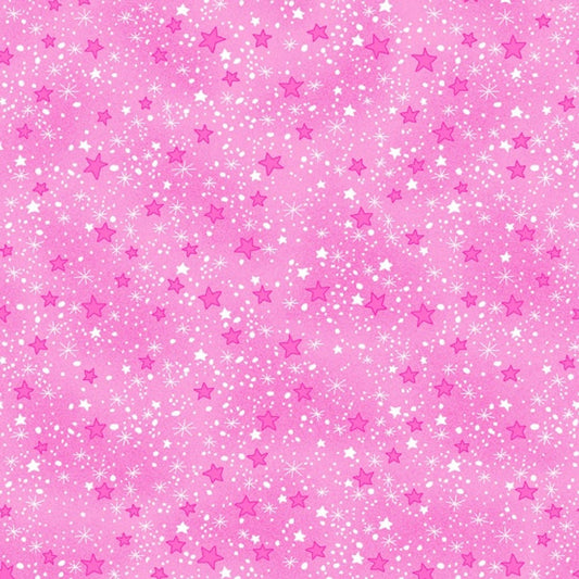 Pink mit Sternen Flanell