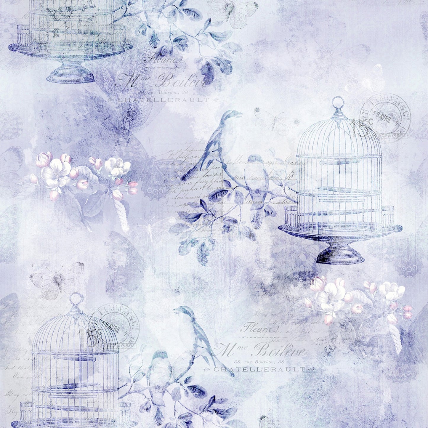 Baumwollstoff Ice Blue
