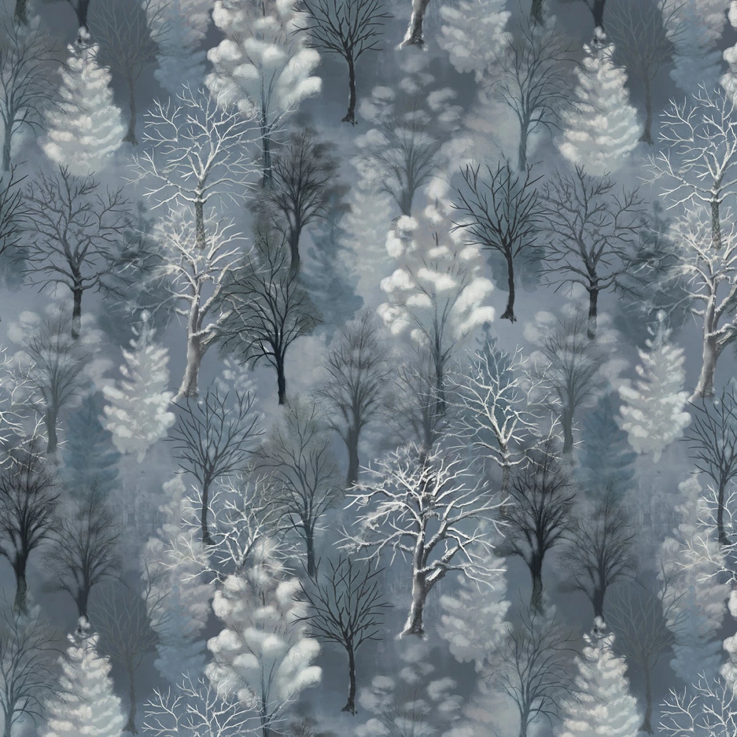 Night Winter Woods