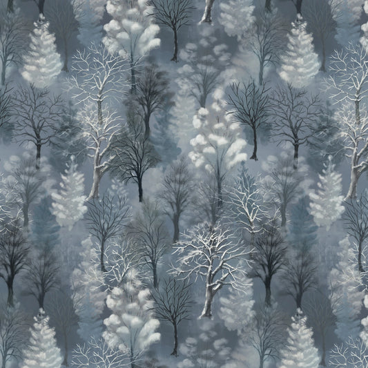 Night Winter Woods