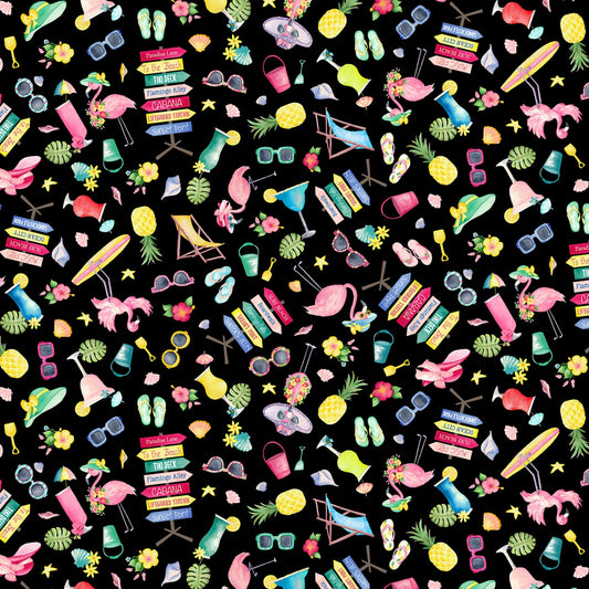Fun in the Sun Motifs Black