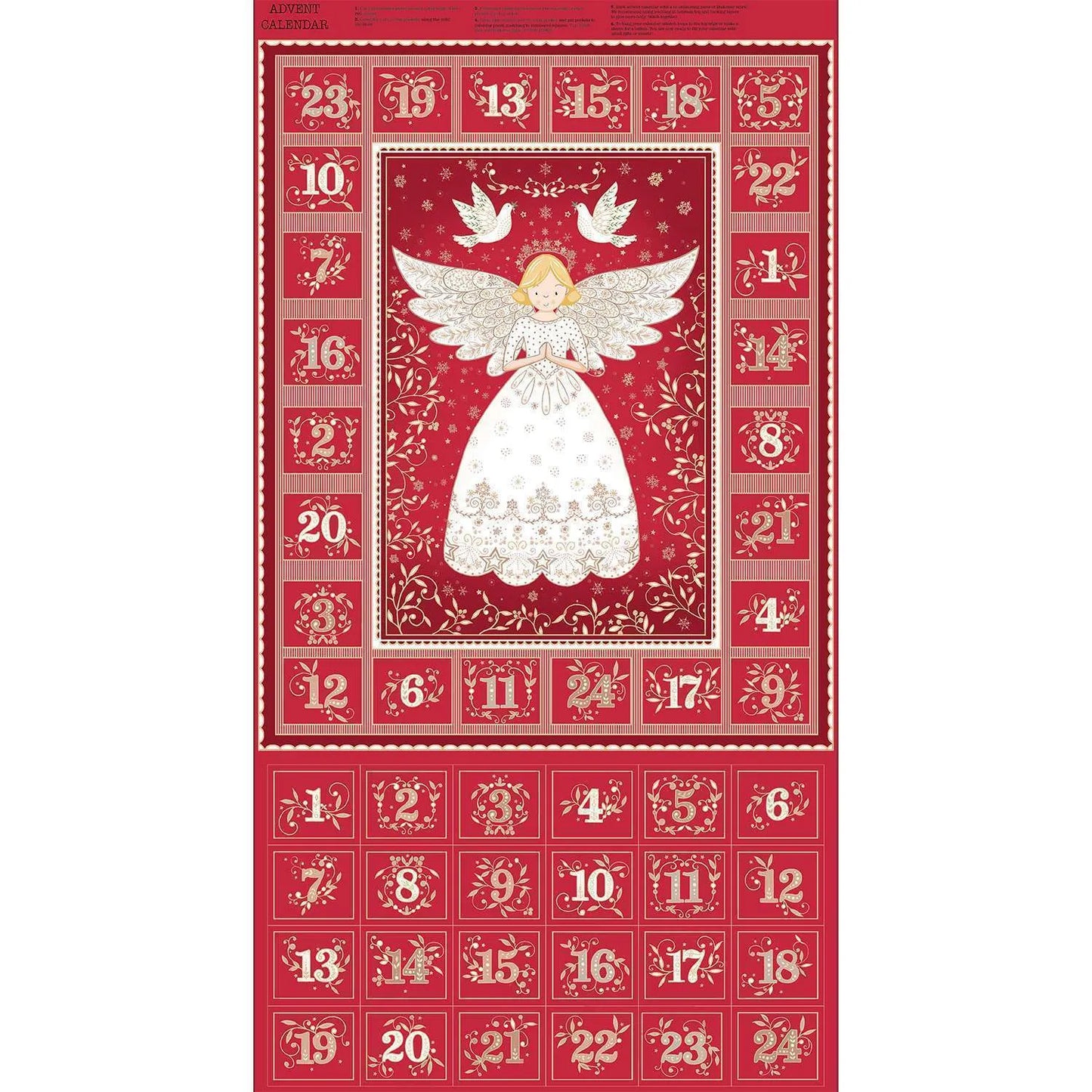 Angels Advent Calendar red