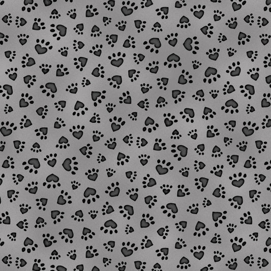 Grey Paw Prints