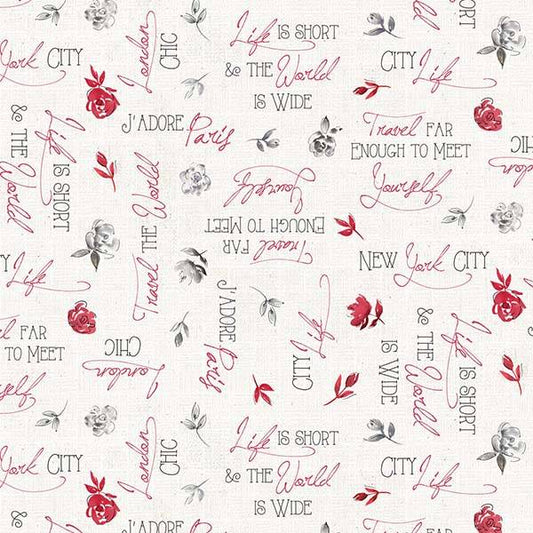 Ivory Word Toss Wilmington Prints