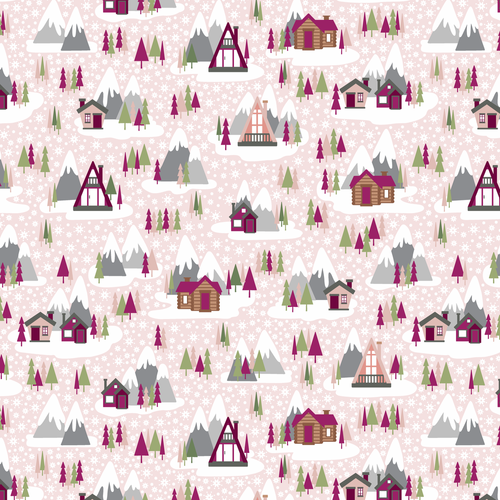 Baumwollstoff Peaks Coral