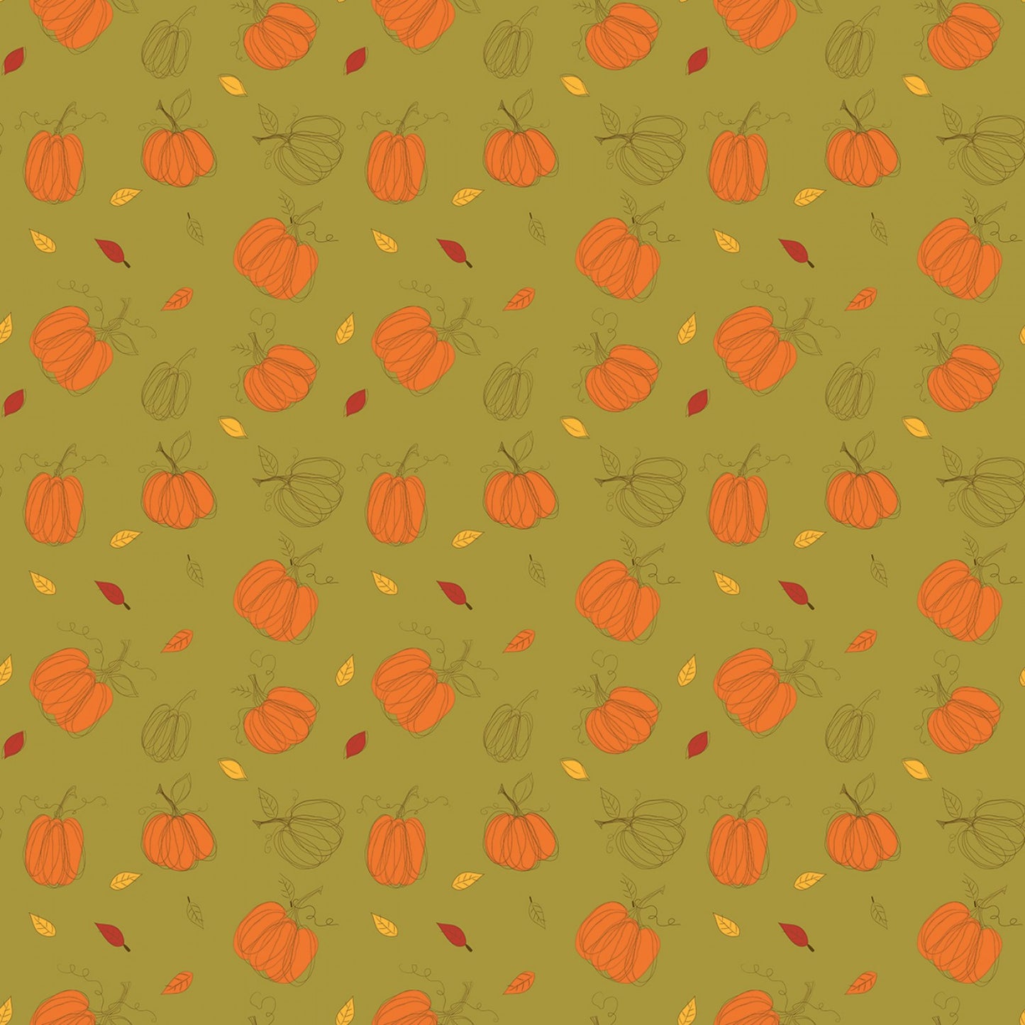 Autumn Pumpkins Olive