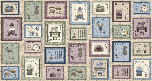 Panel Bilderpanel Bobbins & Blooms Stof Fabrics
